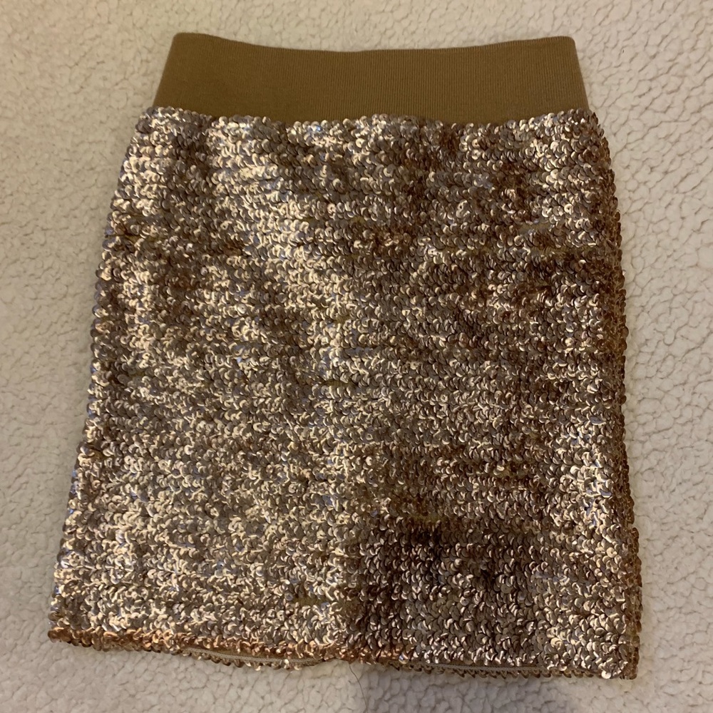 Sequined Gold/Rose Gold Skirt